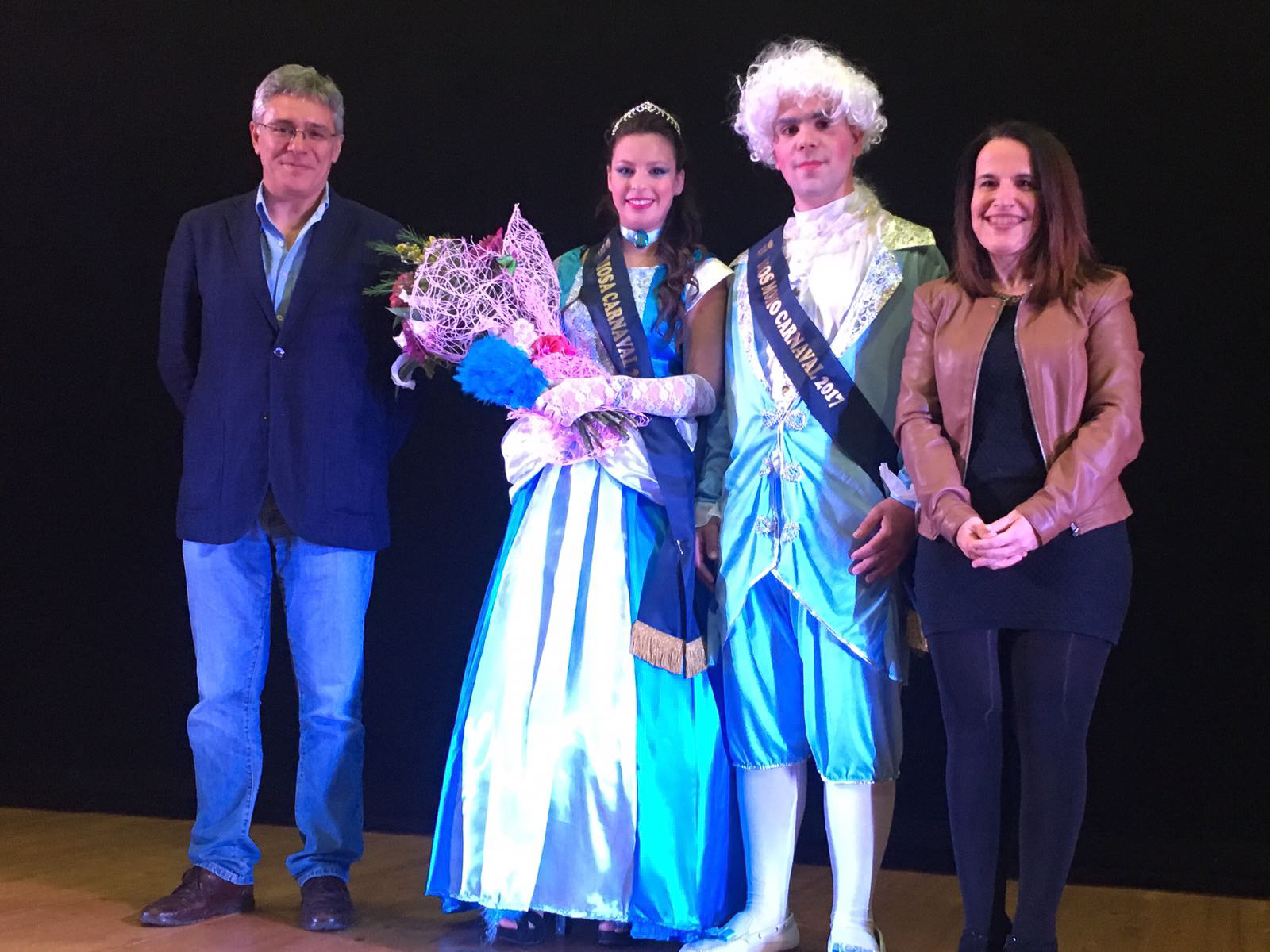 Sara García Alarcón y Alonso Mendoza Carrasco, Diosa y Dios Momo Carnaval 2017 en Castellar