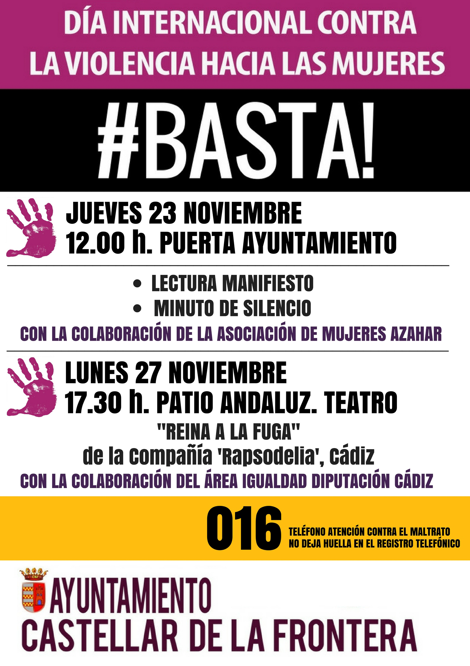 Cartel Anunciador Actividades 25N