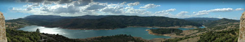 panorámica del embalse desde el Castillo