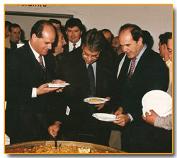 Francisco Vaca, Felipe González y Manuel Chaves, el día del Nombramiento de Hijo Adoptivo de Castellar al expresidente del Gobierno